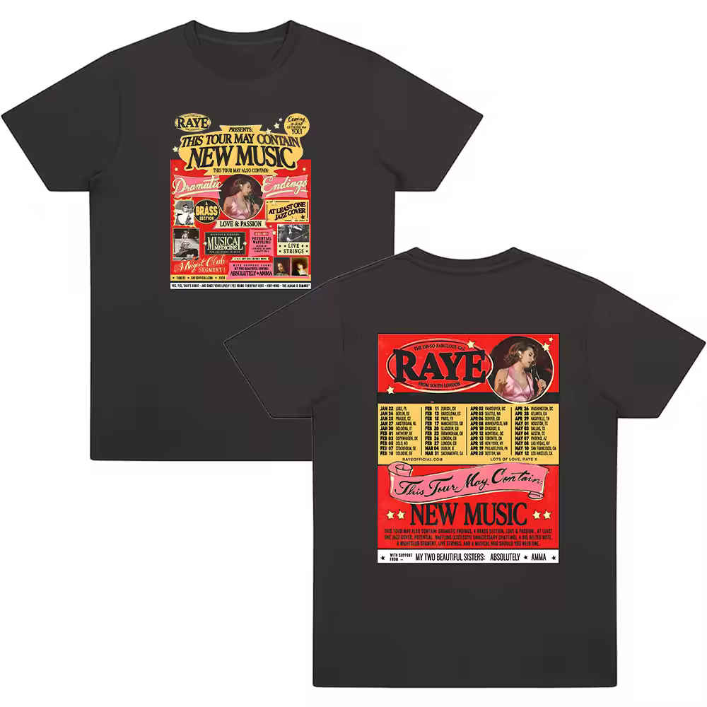 Raye Tour 2026 Graphic T Shirt