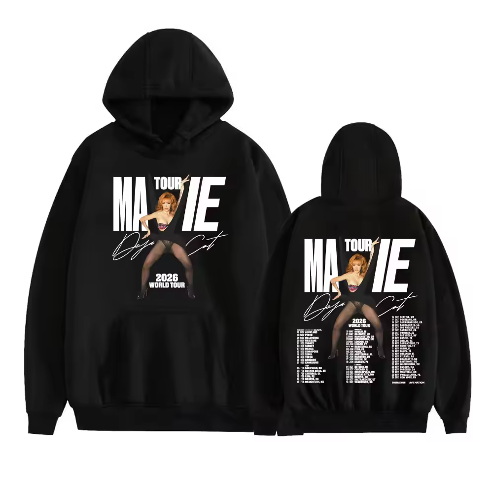 Doja Cat Ma Vie World Tour 2026 Merch Hoodie Black