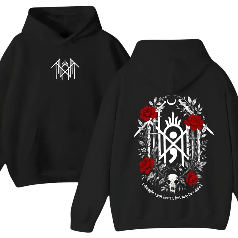 Sleep Token Flowers Red Logo Hoodie 2 Sided