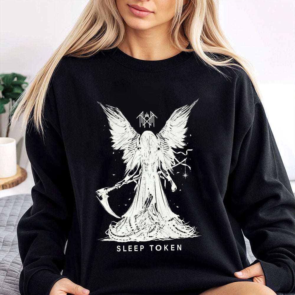 Sleep Token Reaper Angel Natural Sweatshirt