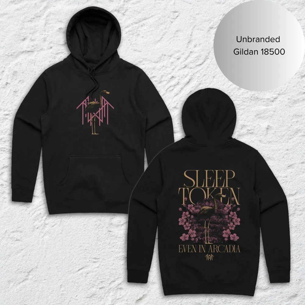 Sleep Token Crane Flowers Black Hoodie