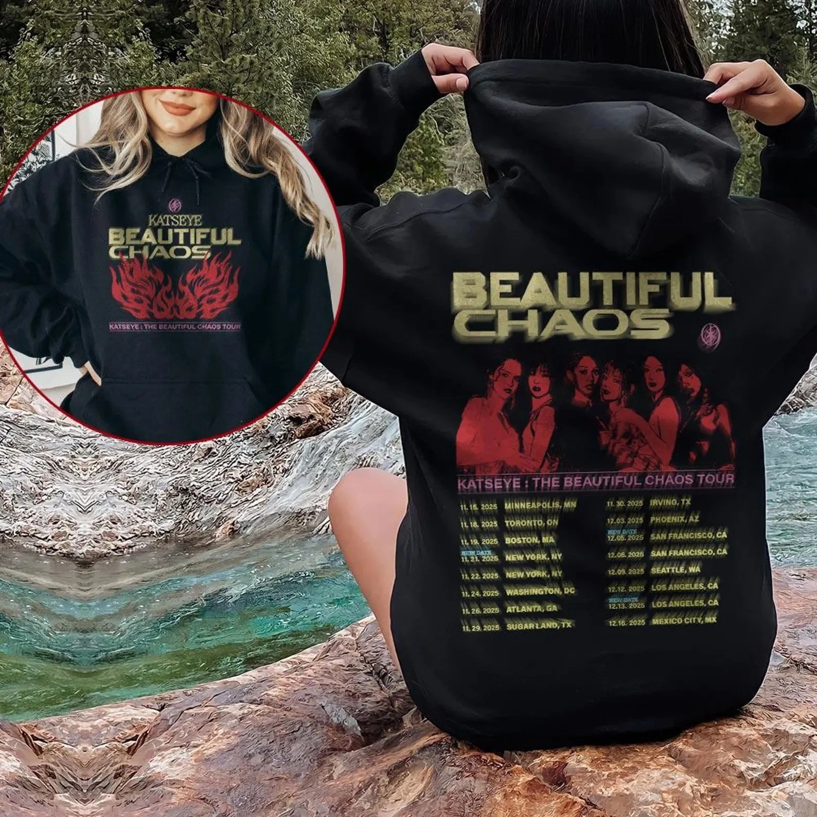 Vintage Graphic Katseye Y2K 90S Tour 2025 2026 Hoodie