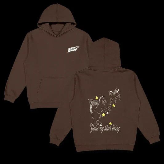 Laufey You Are My Silver Lining Dark Chocolate Hoodie