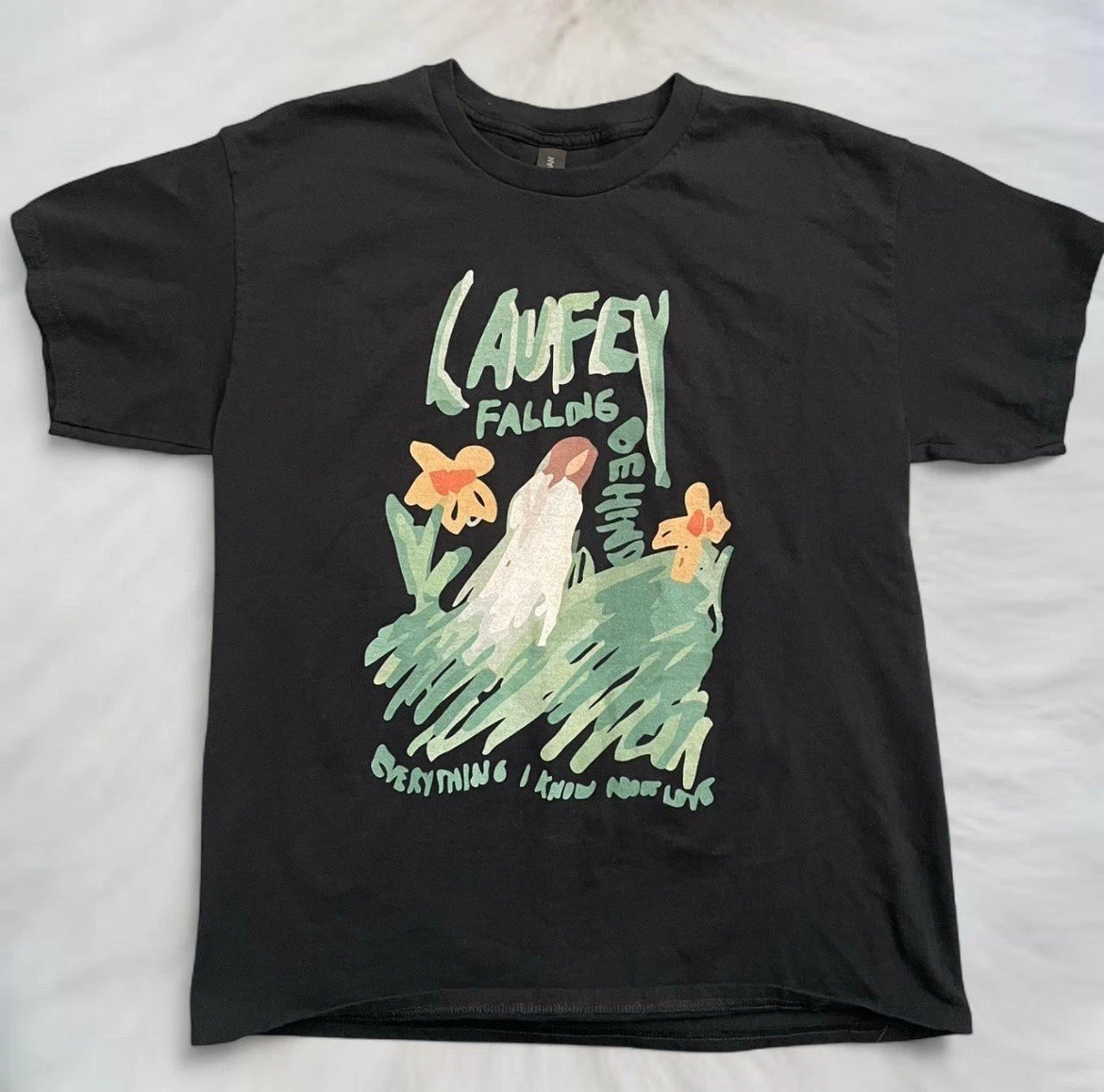 Laufey Falling Behind Everything I Know About Life Black Shirt