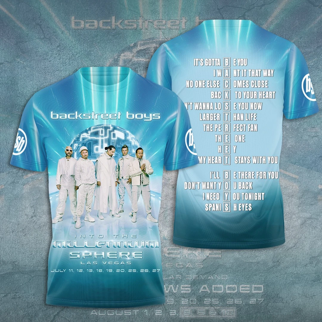 Backstreet Boys Into The Millennium 2025 3D Printed Shirt