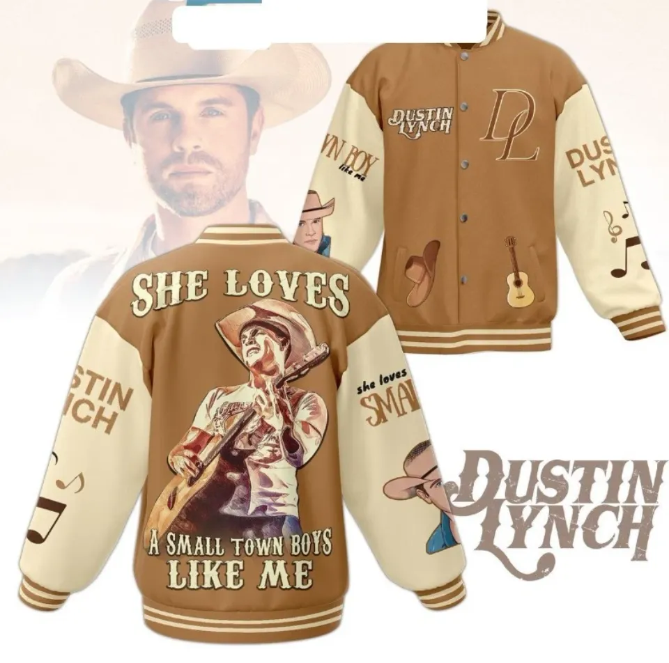 Dustin Lynch She Loves A Small Town Boys Like Me Fan Baseball Jacket