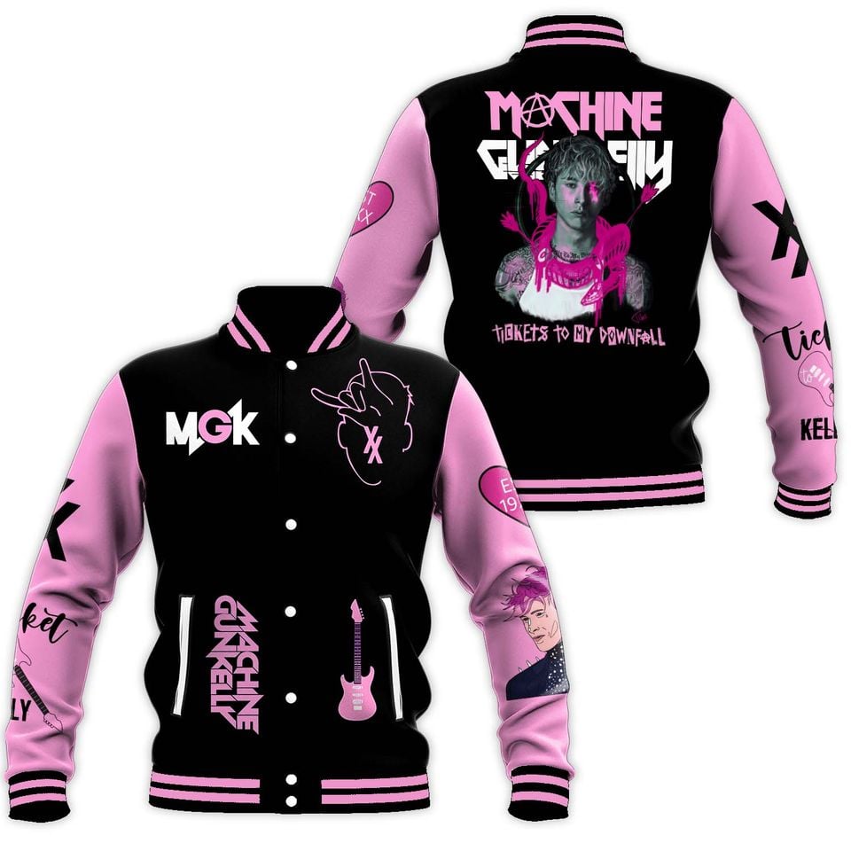 Machineeee Guuuun Kelly Tickets To My Downfall Baseball Jacket