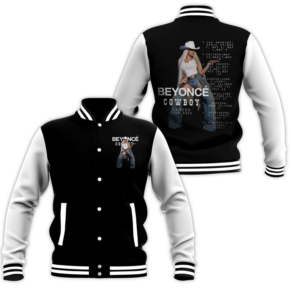 Cowboy Carter Act Album Beyonce 2025 Tour Baseball Jacket