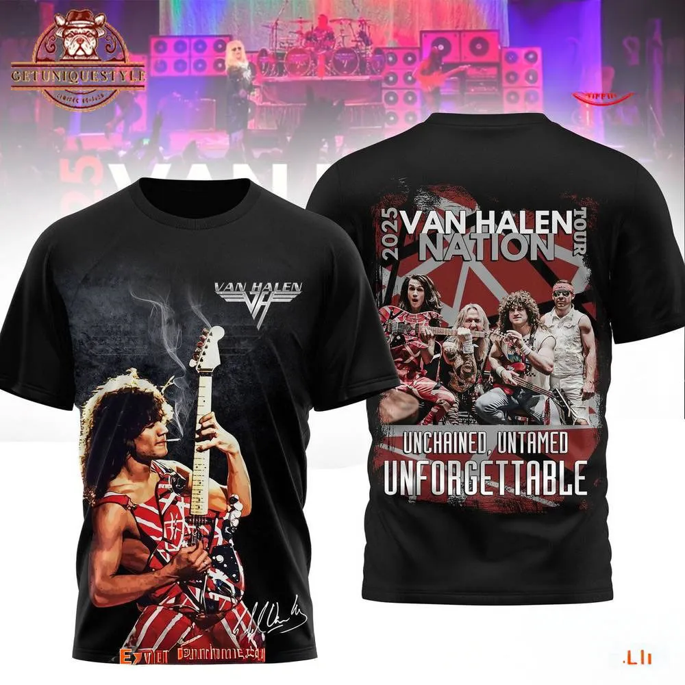 Van Halen Nation Tour 2025 Special New Black Shirt