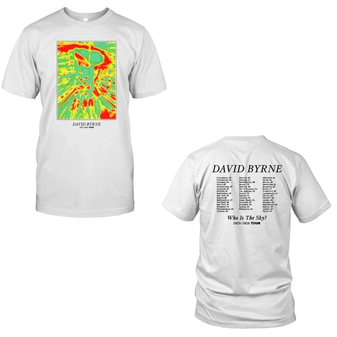 David Byrne Who Is The Sky 2025 2026 Tour T Shirt