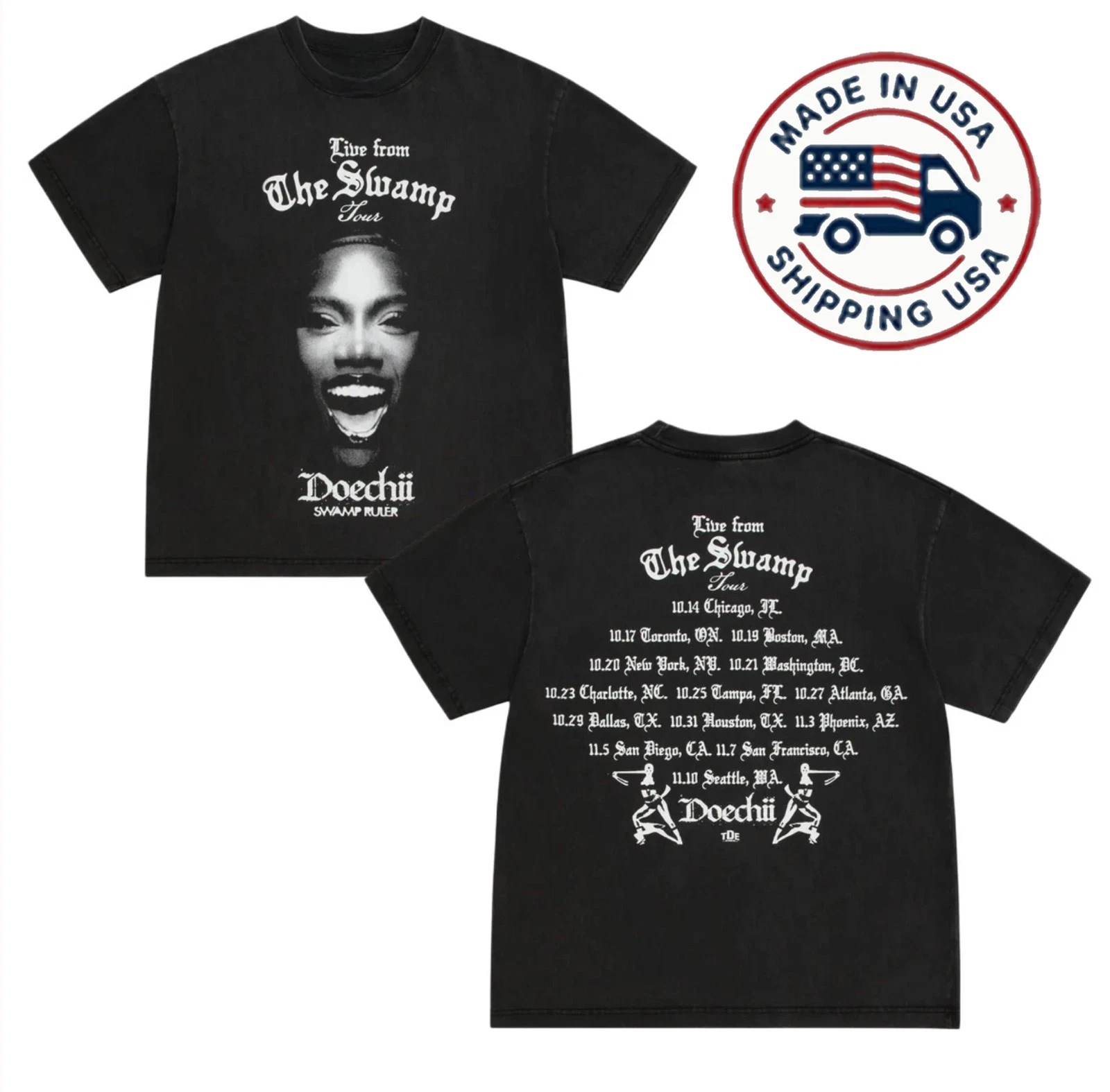 Doechii Grammy Gator Live From Swamp Tour 2025 Shirt Reprint