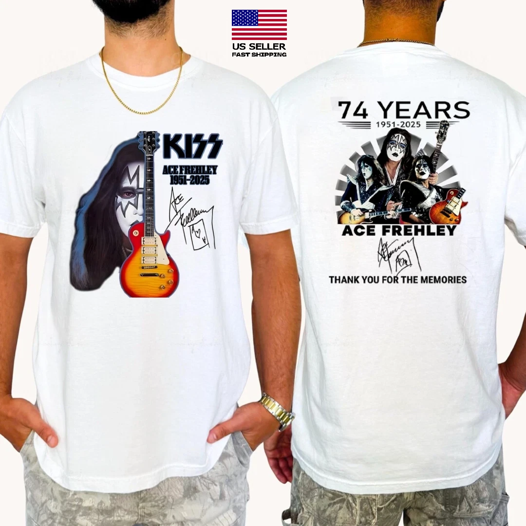 Ace Frehley Legendary 1951-2025 Memories Signature Tshirt