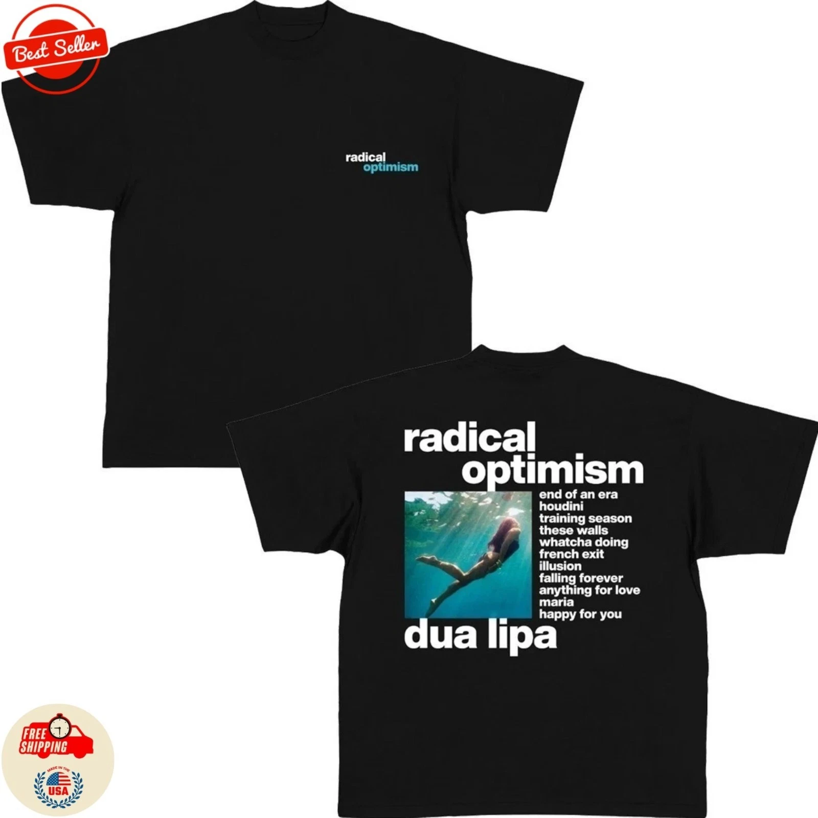 Dua Lipa Shirt Radical Optimism Album Tracklist Shirt 2025