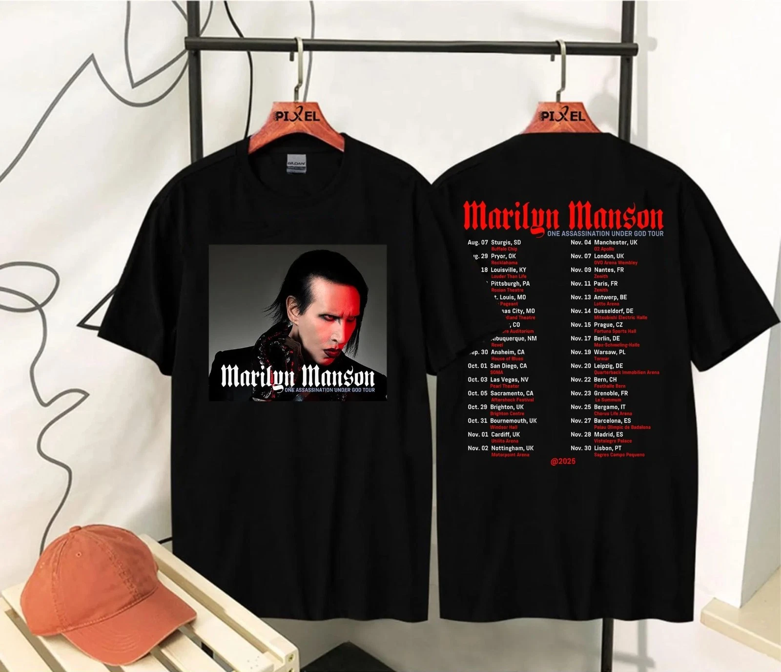 Marilyn Manson Tour 2025 Fan Gifts Concert Unisex Shirt
