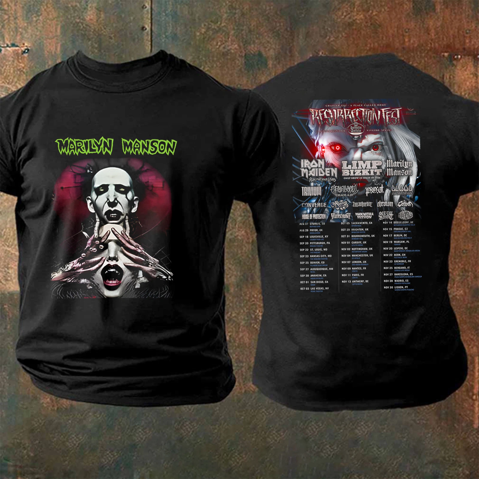 Marilyn Manson 2025 Spring Tour Shirt