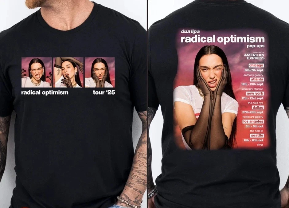 Dua Lipa Radical Optimism Tour Dates 2025 Tshirt