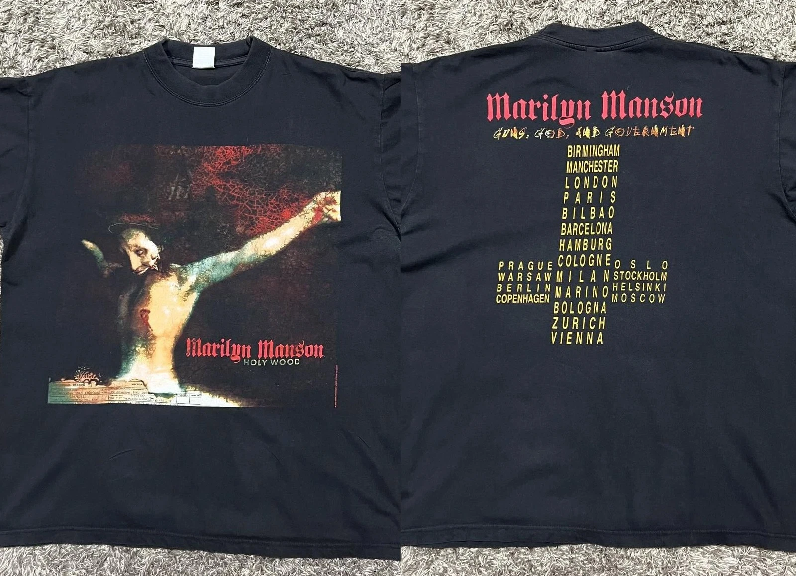 2000 Marilyn Manson Holywood Shirt Tour Shirt European