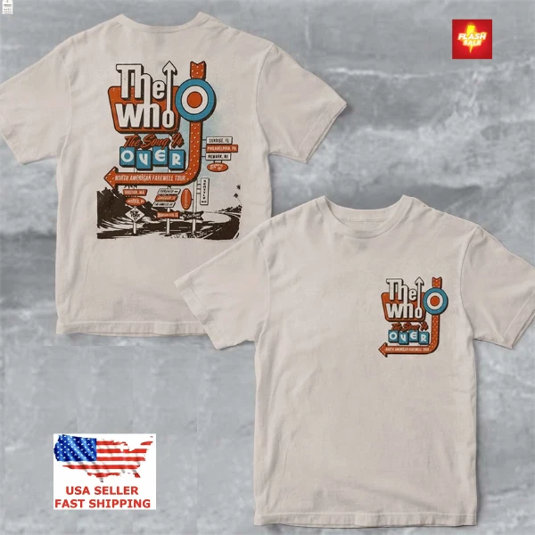 The Who Farewell Tour 2025 Retro Sign Concert Merch Shirt