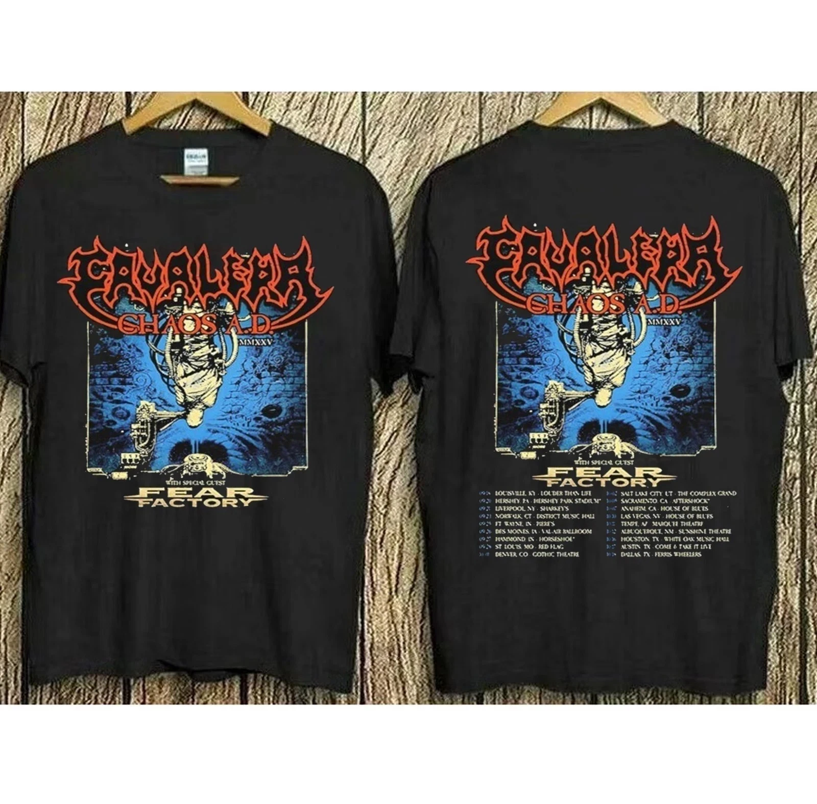 Cavalera With Fear Factory Fall Headlining Tour 2025 Shirt