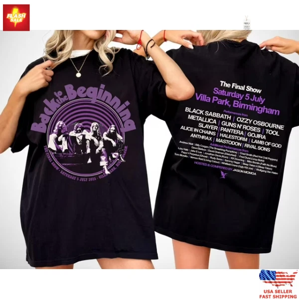 Back To The Beginning 2025 Tour Shirt Birmingham Concert Shirt