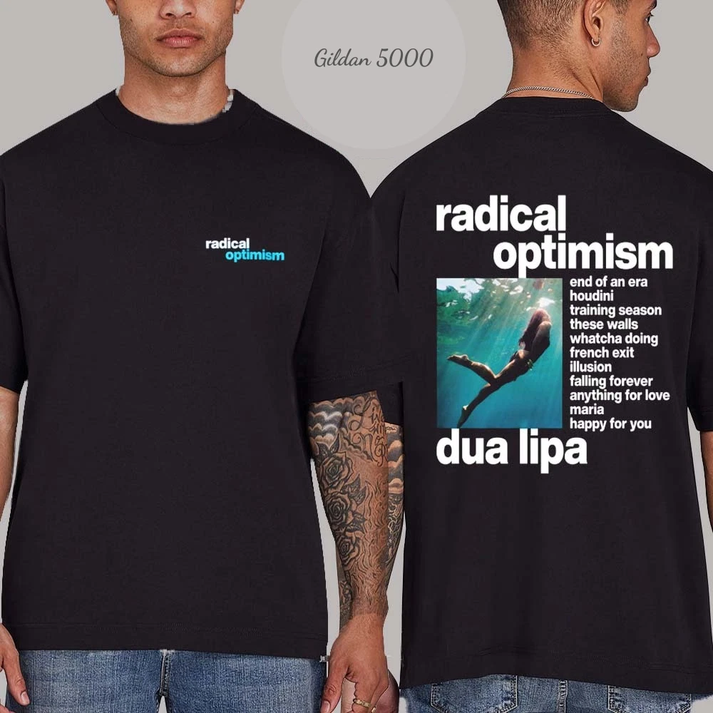 Dua Lipa Radical Optimism Breast Logo Black Shirt Collection 2025 Shirt