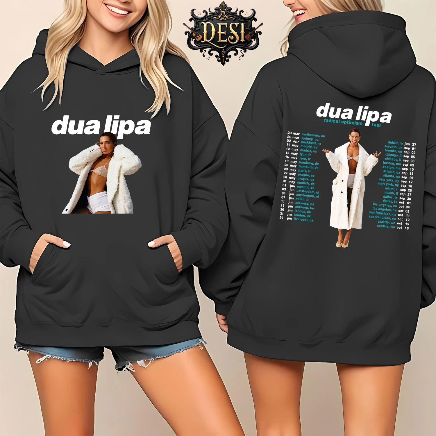 Dua-Lipa Radical Optimism Tour 2025 Concert Inspired New Hoodie