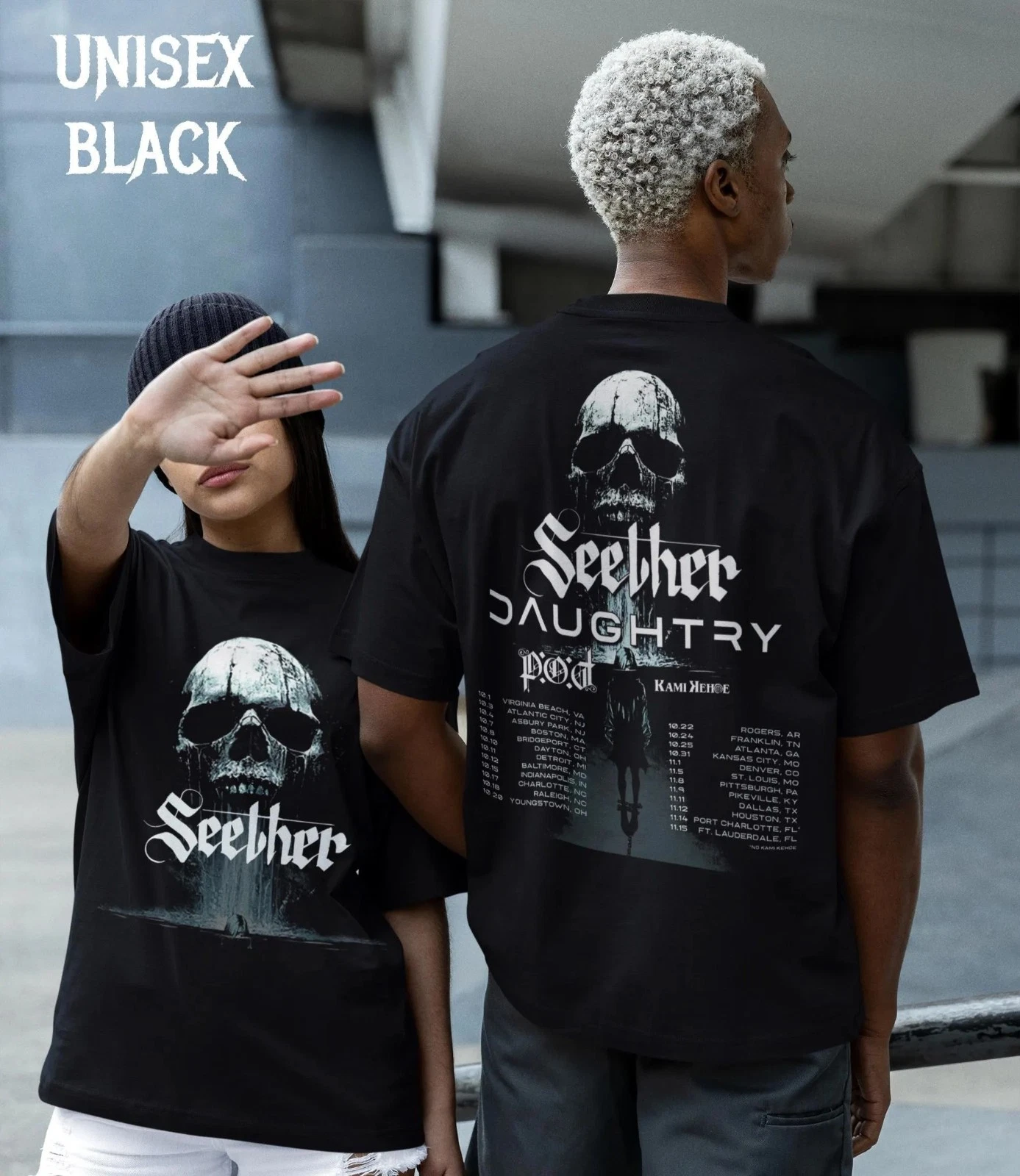 Seether Daughtry 2025 Tour Concert Skull Concert Unisex Shirt