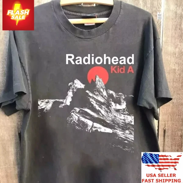 Apparel 90S Radiohead Band Shirt Kid A Album Charcoal Unisex Shirt