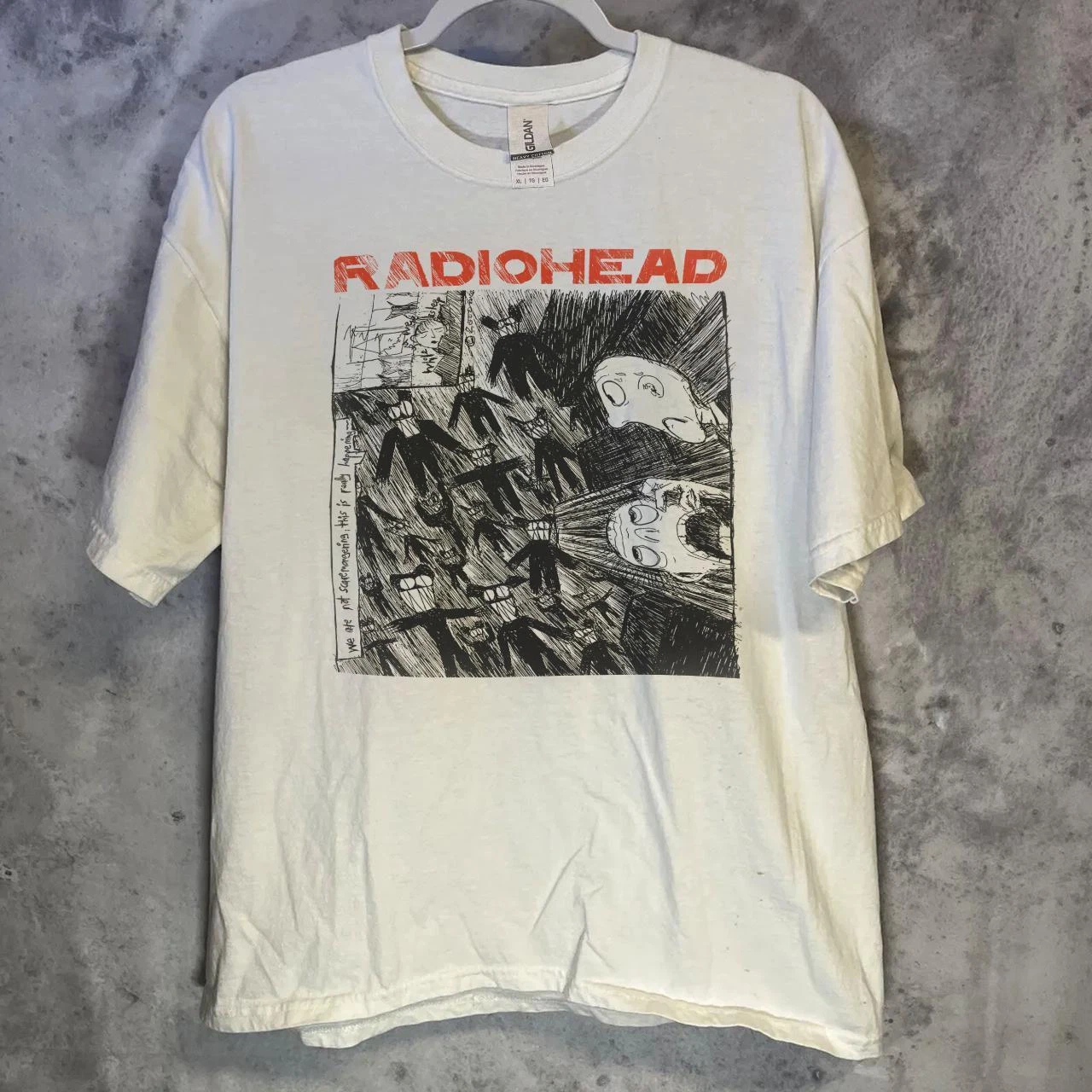 Radiohead Band Tshirt, Radiohead Retro Style White Unisex Tshirt