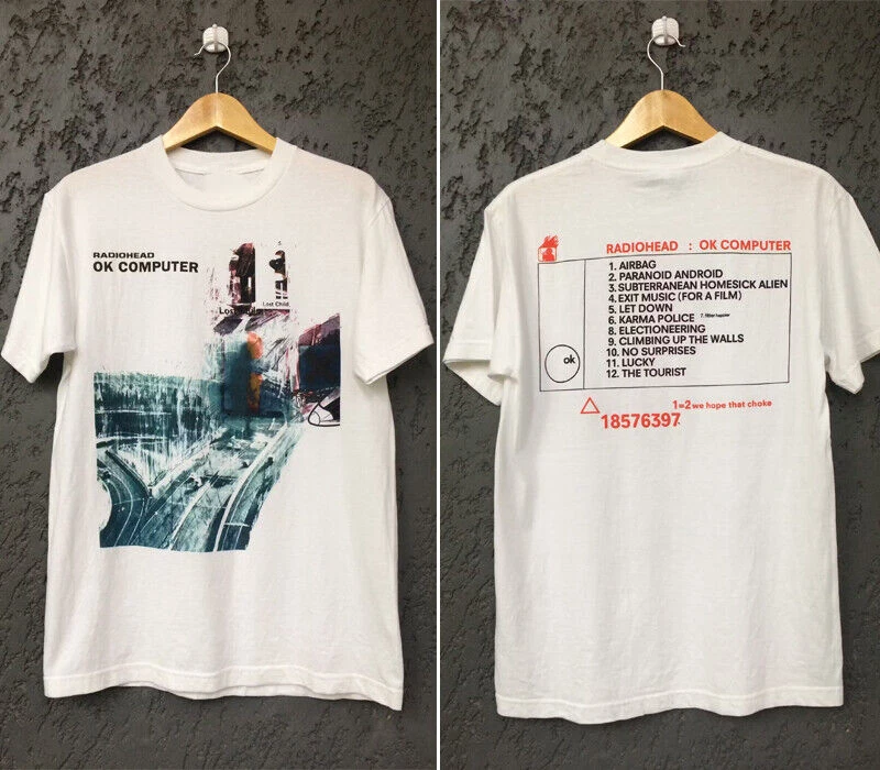 Radiohead Ok Computer Album Shirt Reprint 2 Sided Retro Style