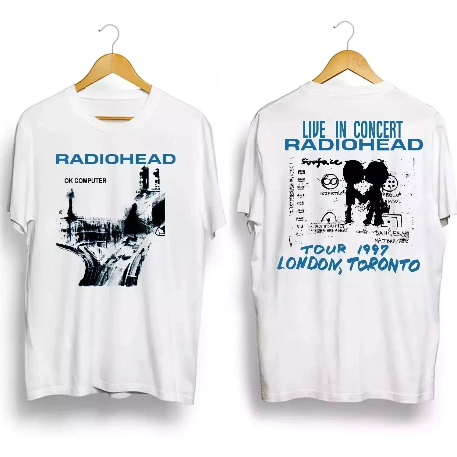 Radiohead Ok Computer Albums 90S Graphic White T Shirt