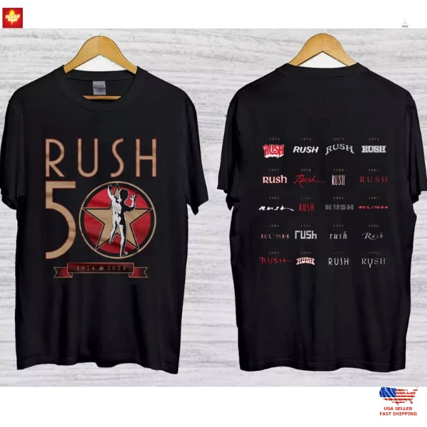 Rush R50 Tour 2026 Shirt Rush Band Concert Shirt Vintage Rock Music Unisex Shirt