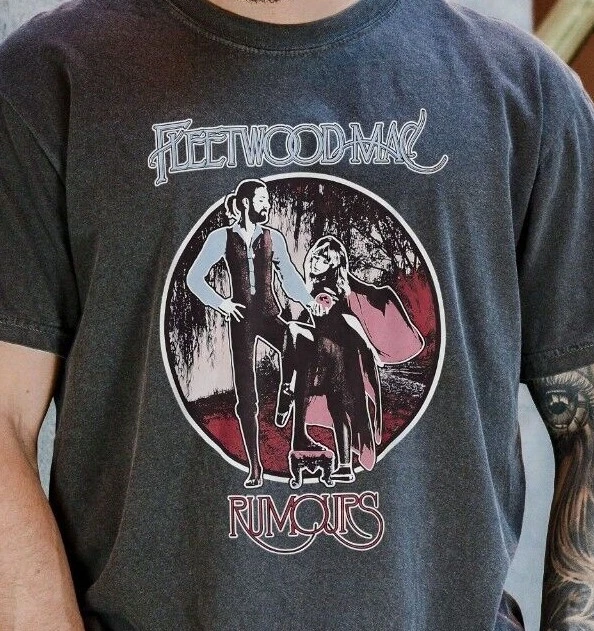 Fleetwood Mac Rumors Shirt Rock Band On Vintage Black