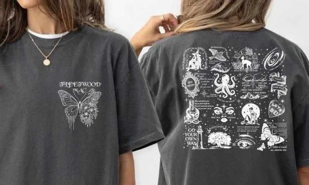 Vintage Fleetwood Mac Tshirt Retro Music Rock Stevie Nick Shirt