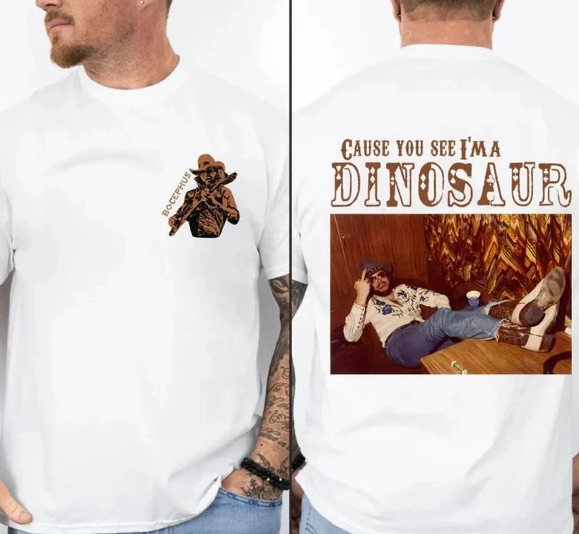 Dinosaur Hank Williams Jr. Bocephus Comfort Colors Shirt