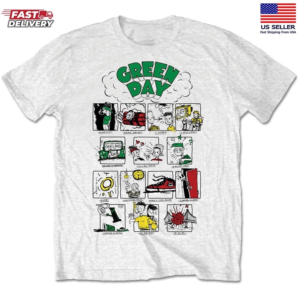 Vintage Green Day Dookie Shirt, Punk Rock Band Shirt