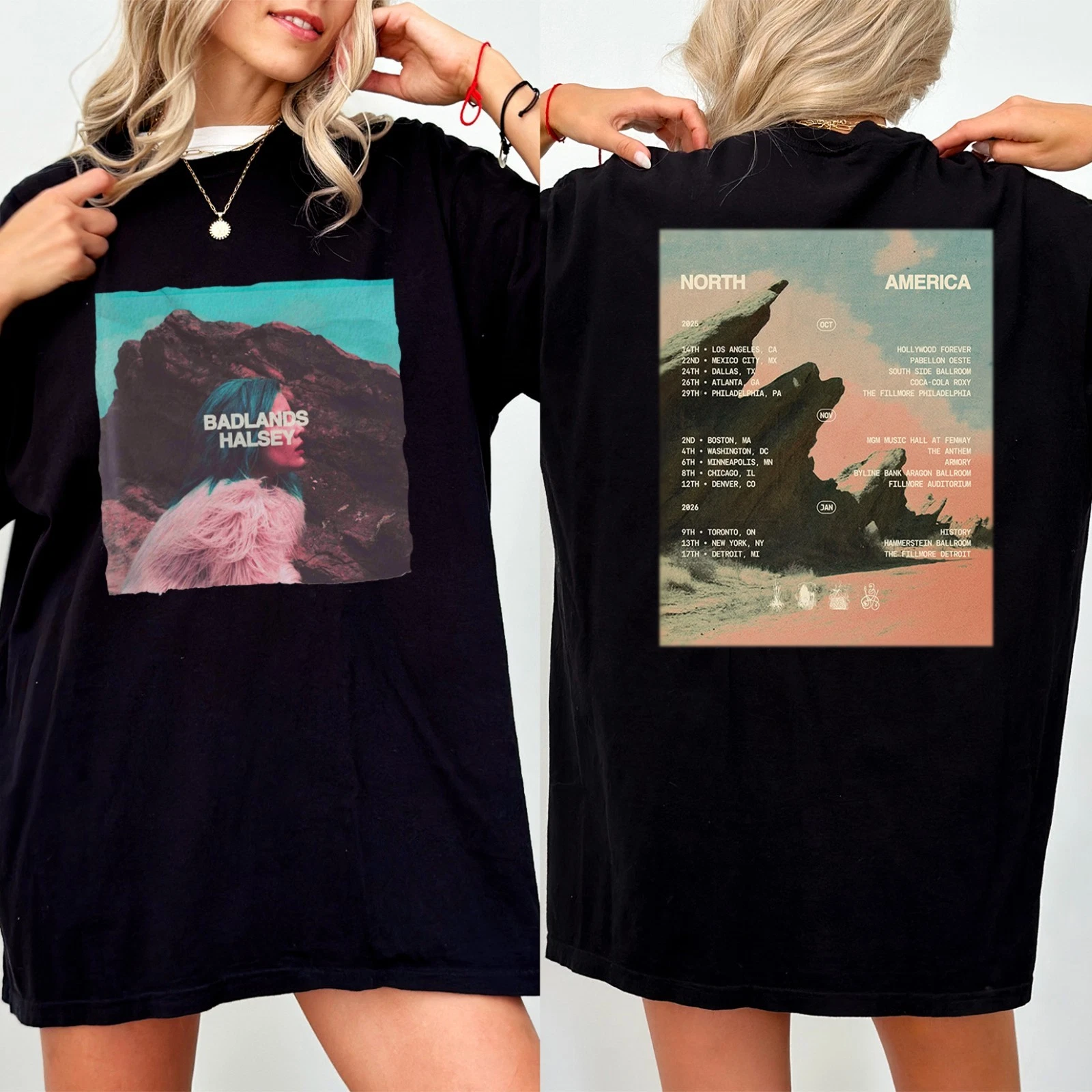 Halsey Back To Badlands The Tour Dates 2025 Tshirt
