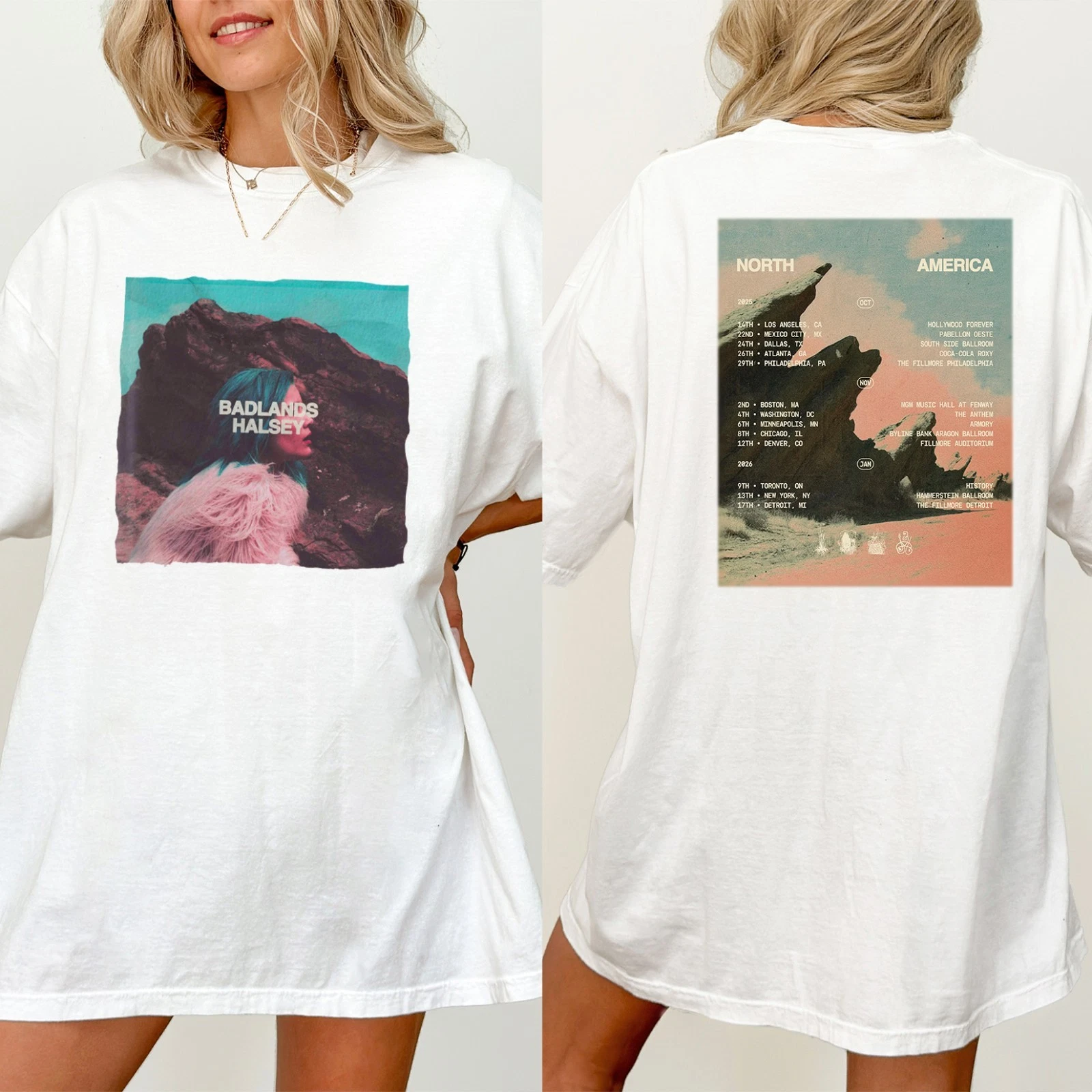 Halsey Back To Badlands The Tour Dates 2026 Tshirt White