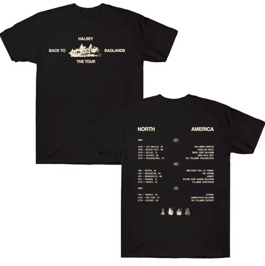 Halsey Back To Badlands The Tour T Shirt 2025-2026