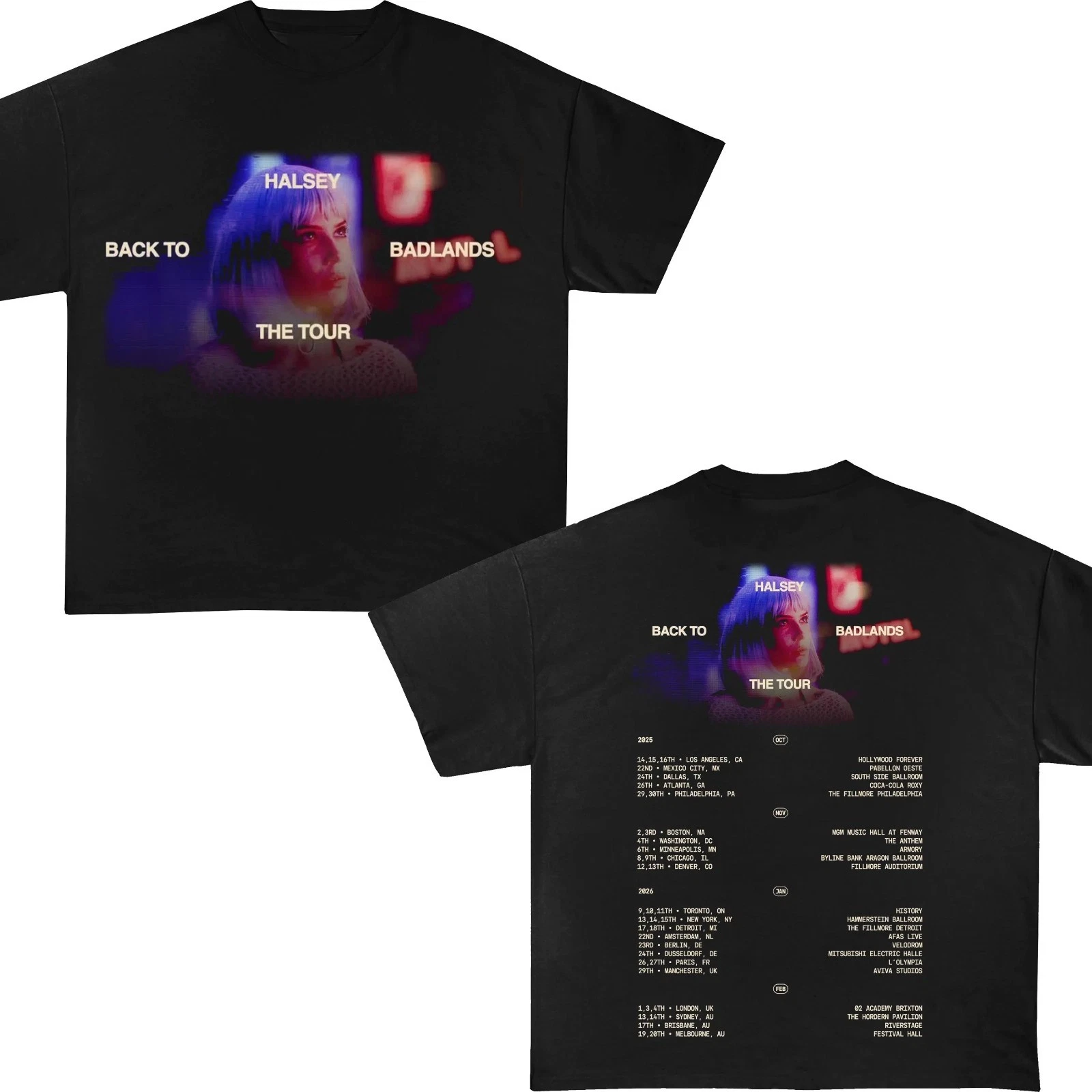 Halsey Back To Badlands Tour 2026 Shirt