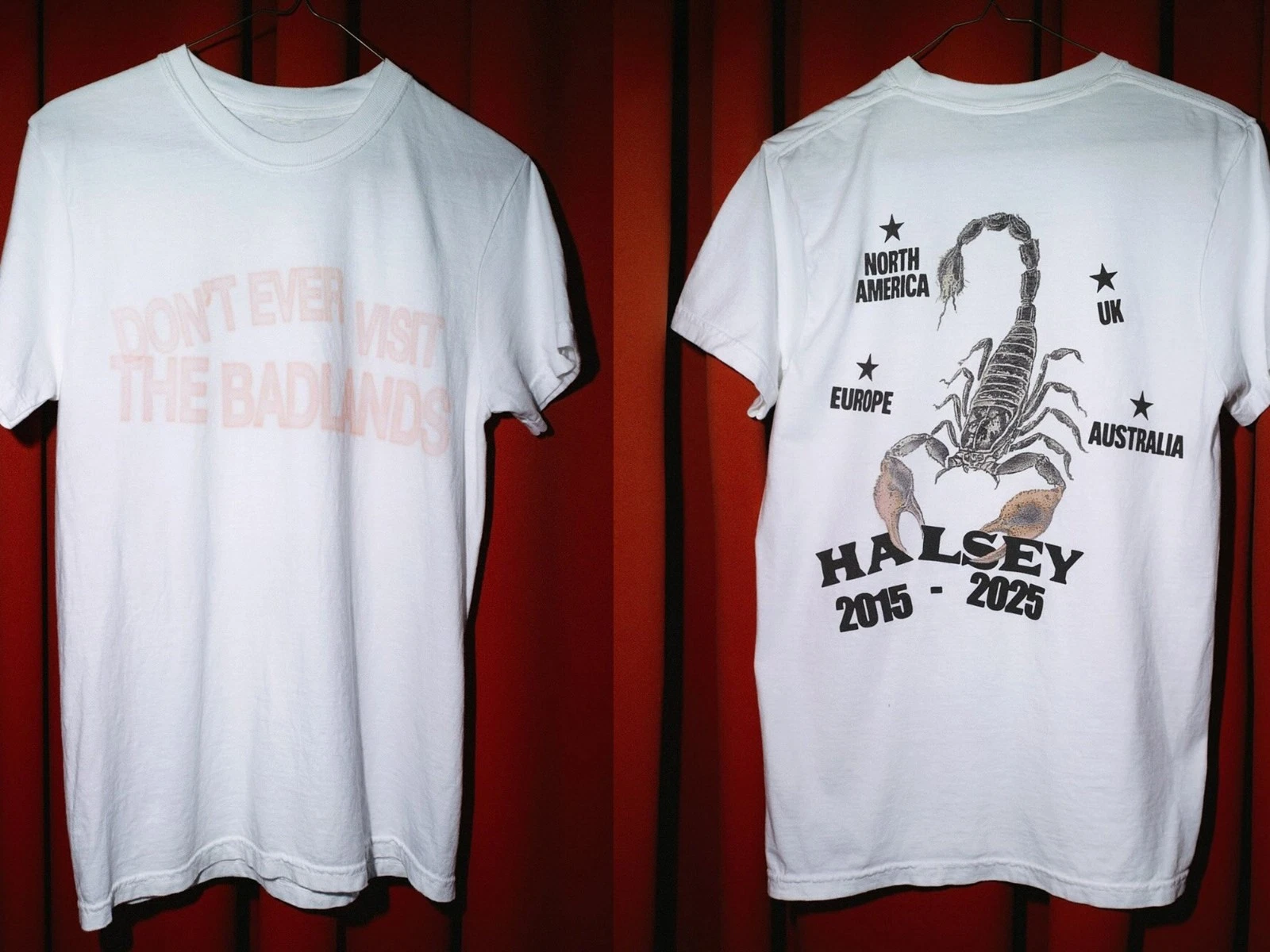 Halsey Back To Badlands Merch Decade Tour 2025 2026 Reprint Shirt White