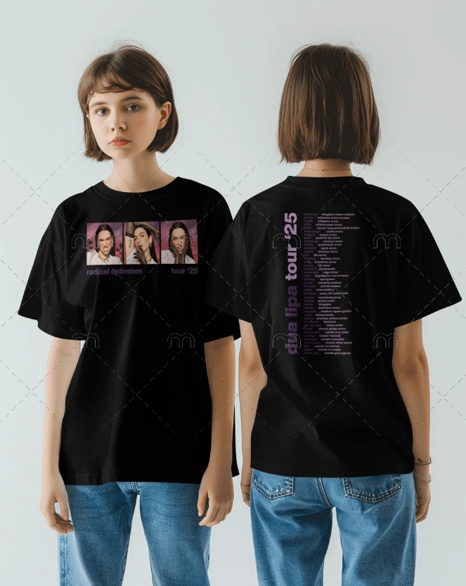Dua Lipa Radical Optimism Tour 2025 Shirt Reprint Two Sided