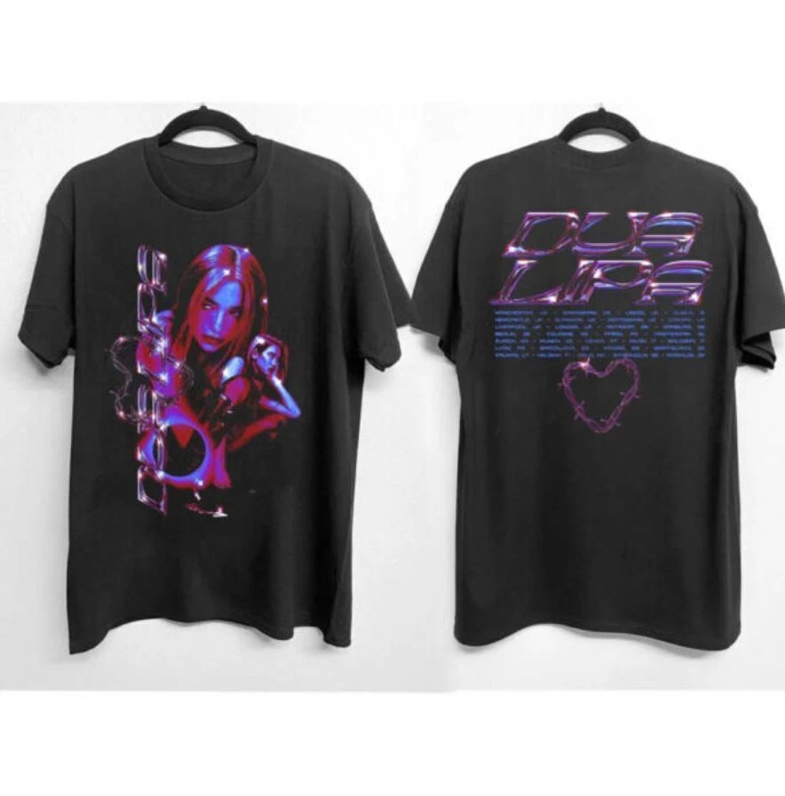 Dua Lipa Shirt Shirt Heart Wire Black