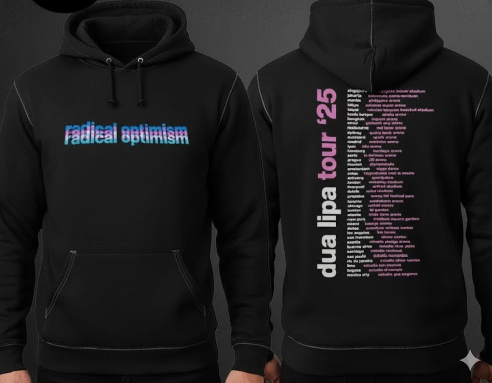 Dua Lipa Radical Optimism Tour 2025 Hoodie Reprint Gift For Fans