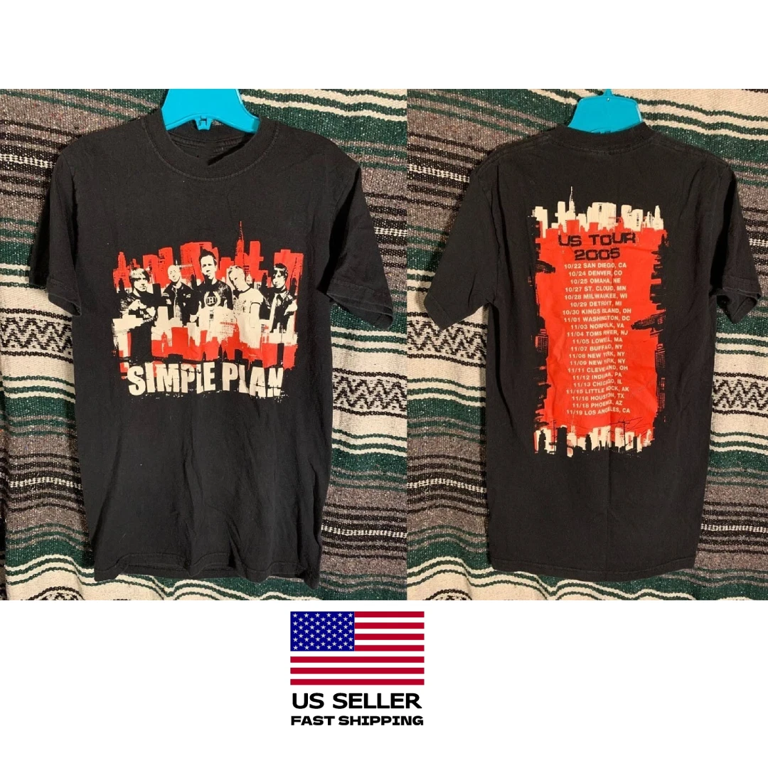 Vintage Simple Plan Band Tour 2005 Shirt Unisex Concert S To 5Xl