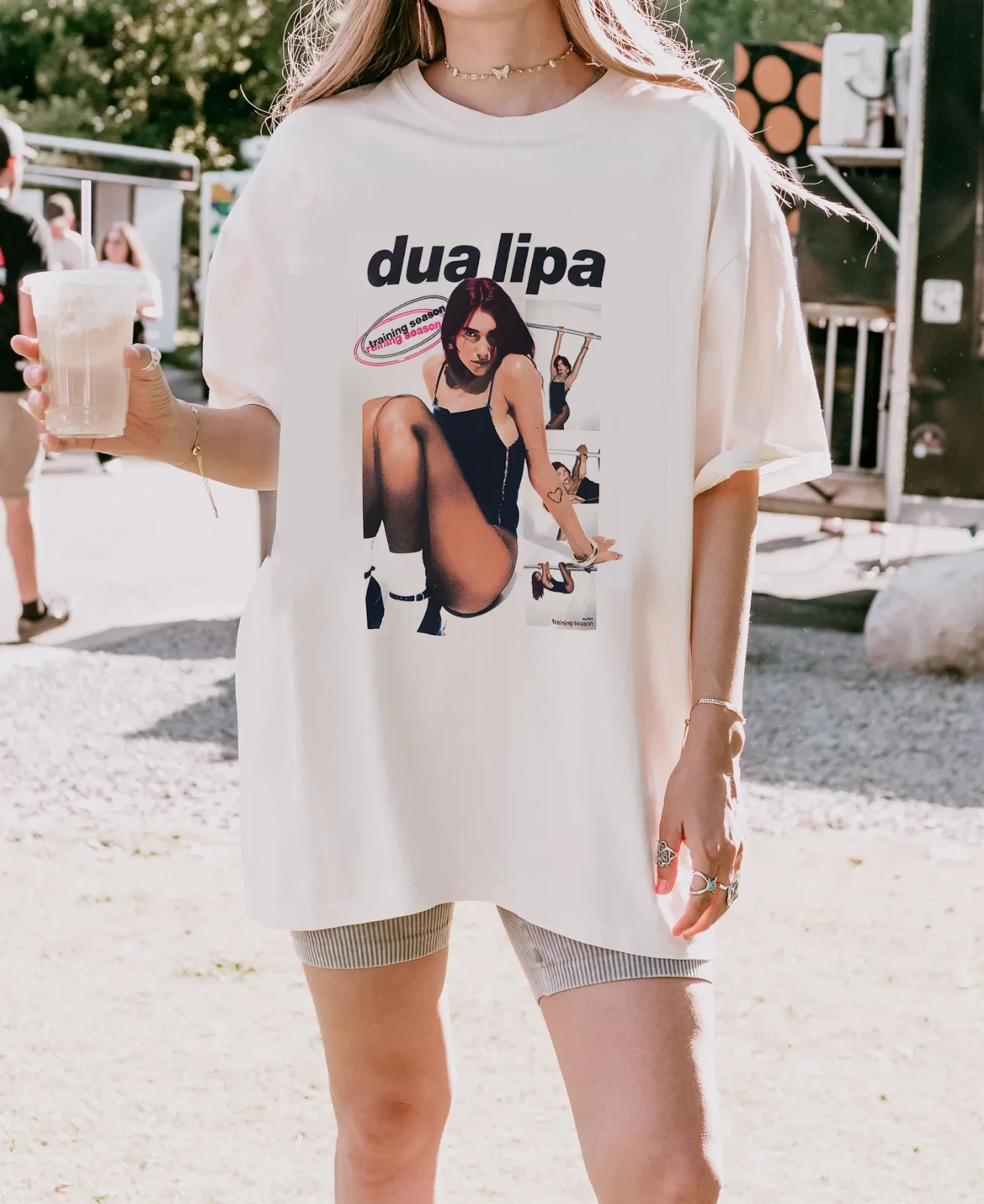 Dua Lipa Radical Optimism Training Season Boyfriend Fit Girls Shirt