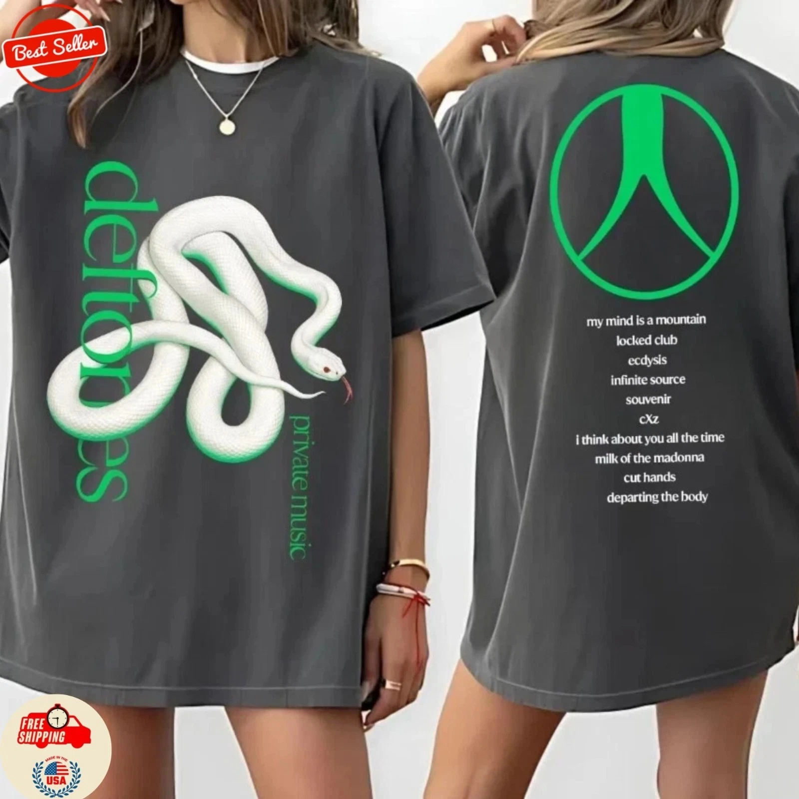 Deftones Private Music Tour 2025 Shirt Graphic Shirt Merch