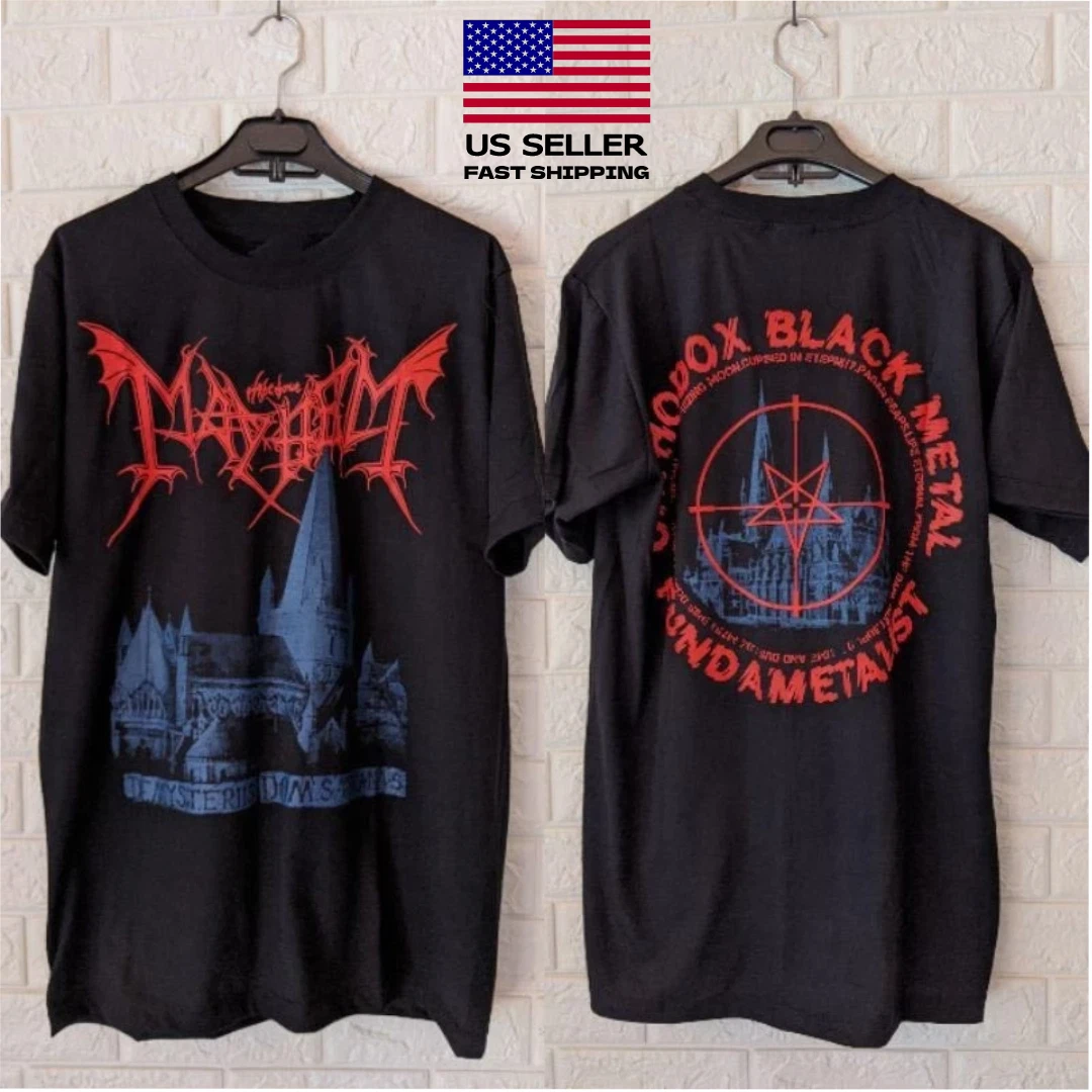 Mayhem Band Tour Concert Heavy Cotton S-5Xl Black T Shirt