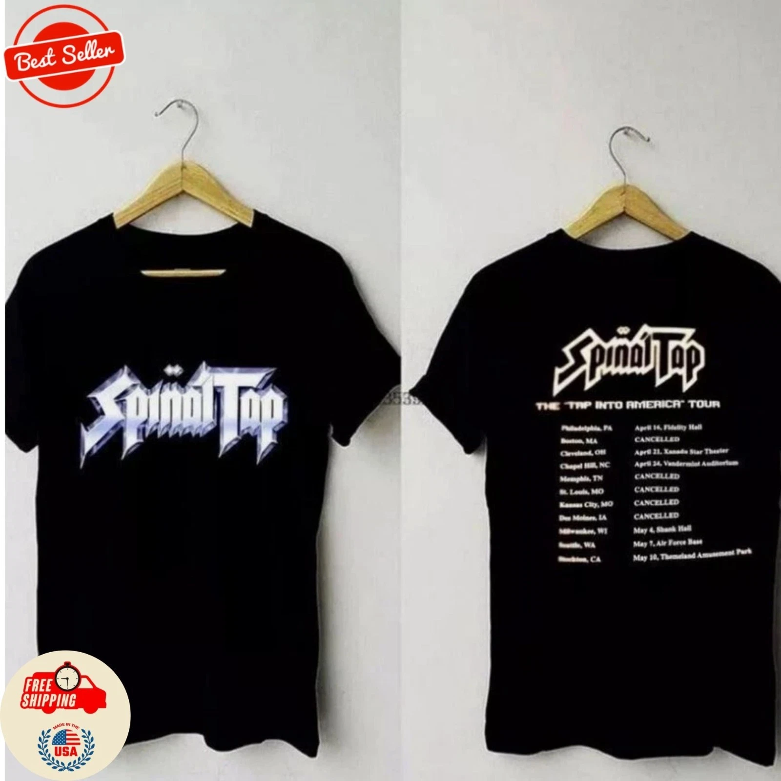 Vintage Spinal Tap Tour Band Music Shirt Unisex Gift All Fans