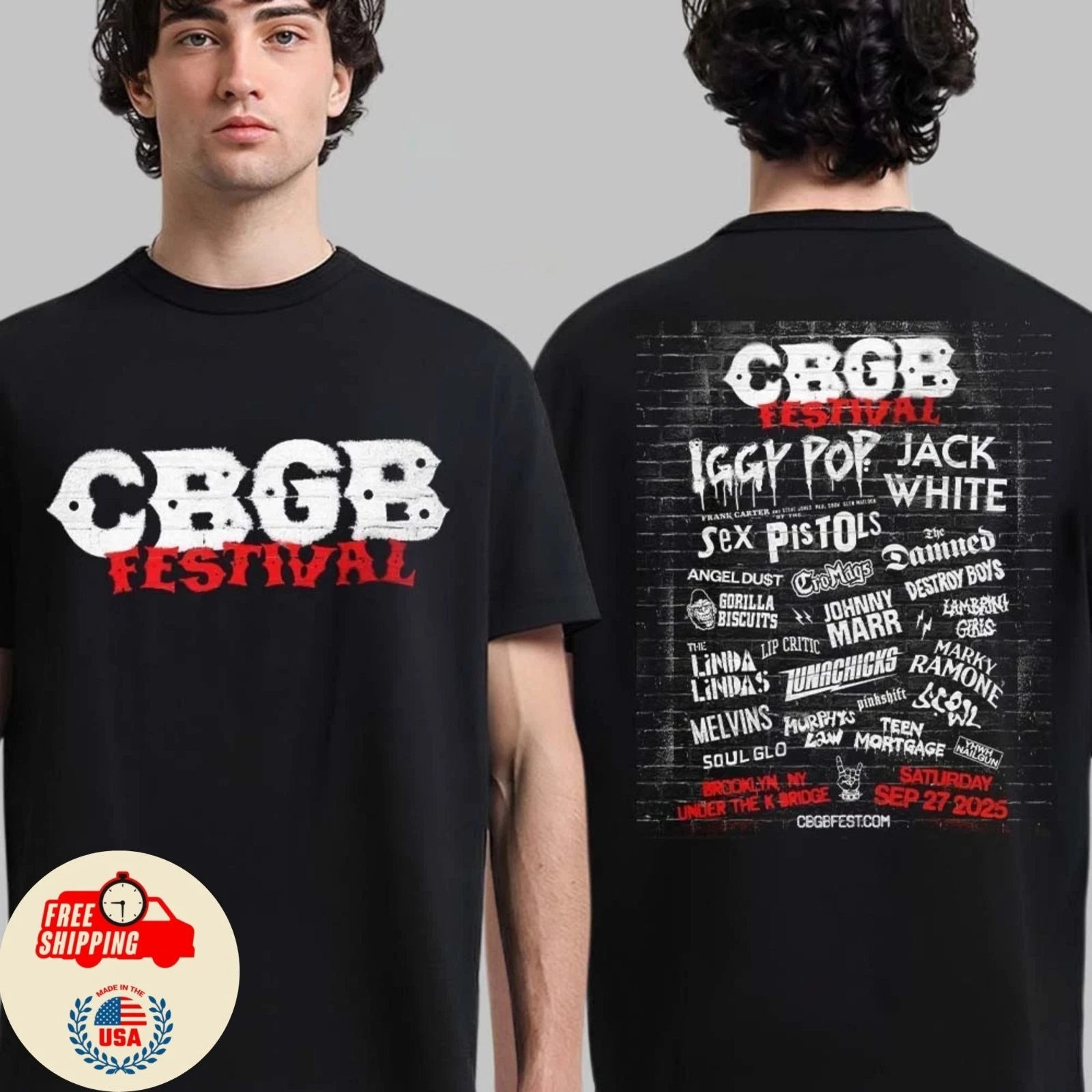 Cbgb Festival 2025 Lineup In Brooklyn Ny At Under The K Bridge On Sept Shirt